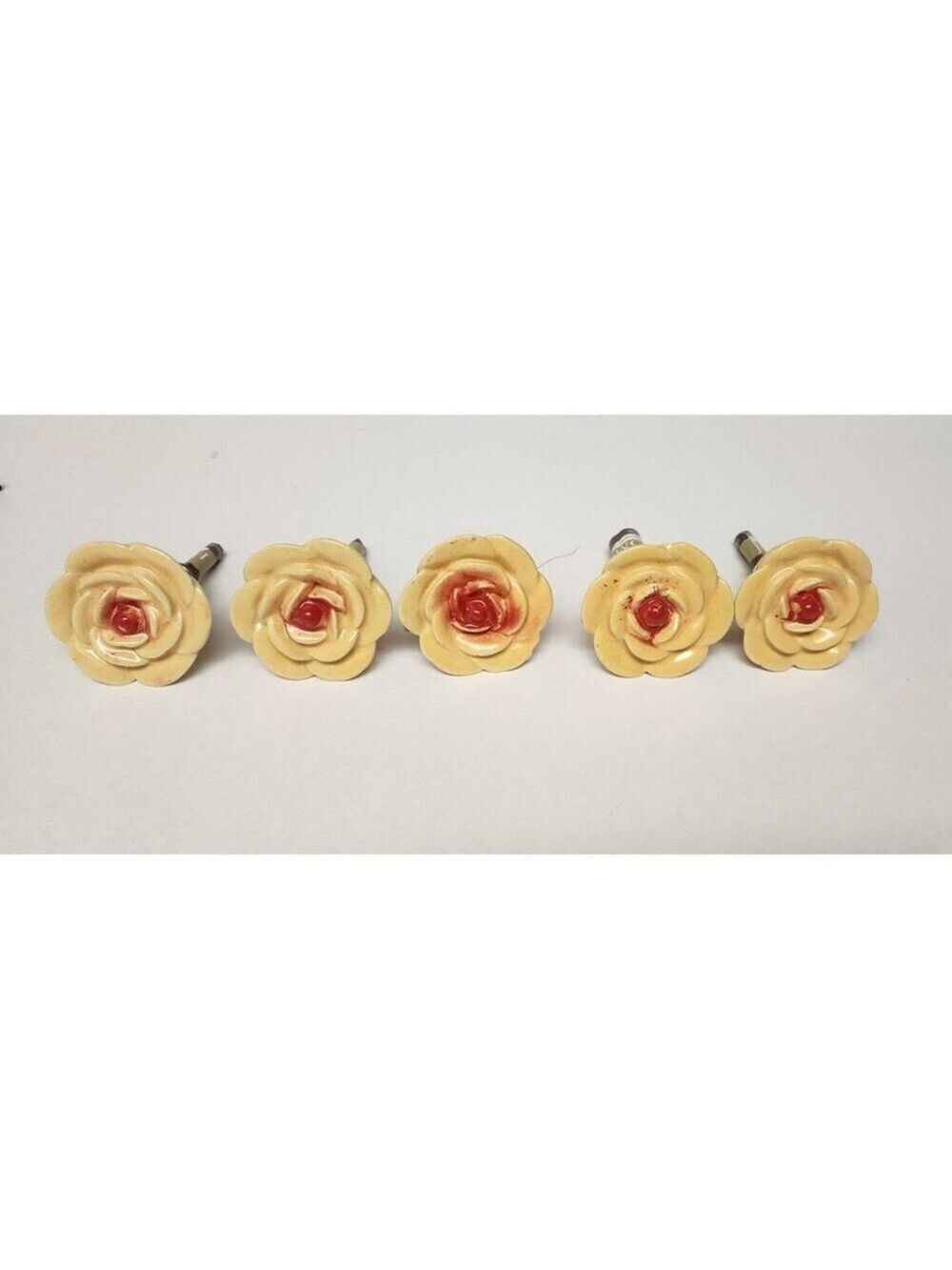Home Inspirations Decorative Knobs Yellow Red 2 Inch Lot 5